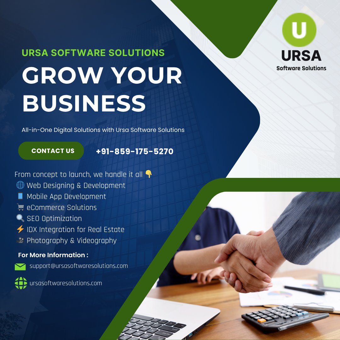 deepak133's tweet image. 🚀 Ursa Software Solutions: Your Web Design Agency! Need a stunning site with Seamless IDX Integration? We deliver outstanding web services that convert. Contact us! ➡️ ursasoftwaresolutions.com 
📞 +91-859-175-5270 
#WebDesign #IDXIntegration #RealEstateTech