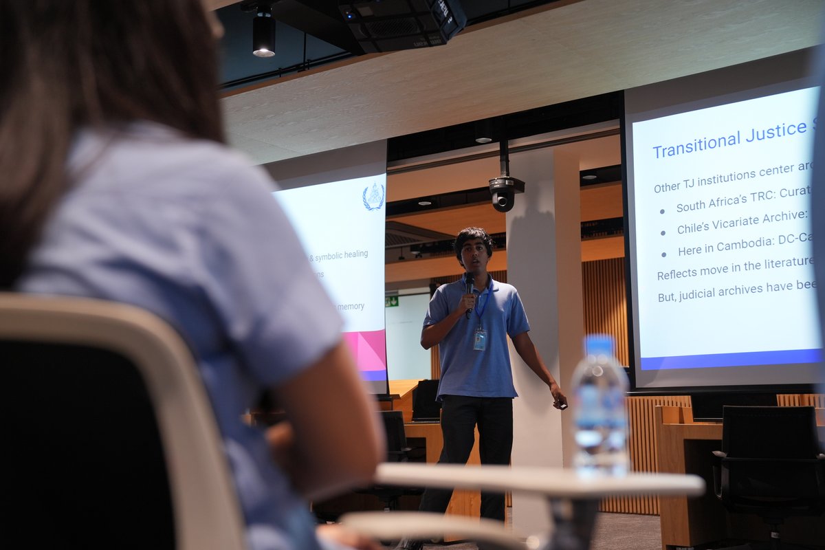 KRTribunal's tweet image. On November 24, 2025, ECCC welcomed a group of 35 students from the Franch Law program at the Royal University of Law and Economic Sciences (RULE). for a visit to the ECCC Resource Centre.

#ECCC #KhmerRougeHistory