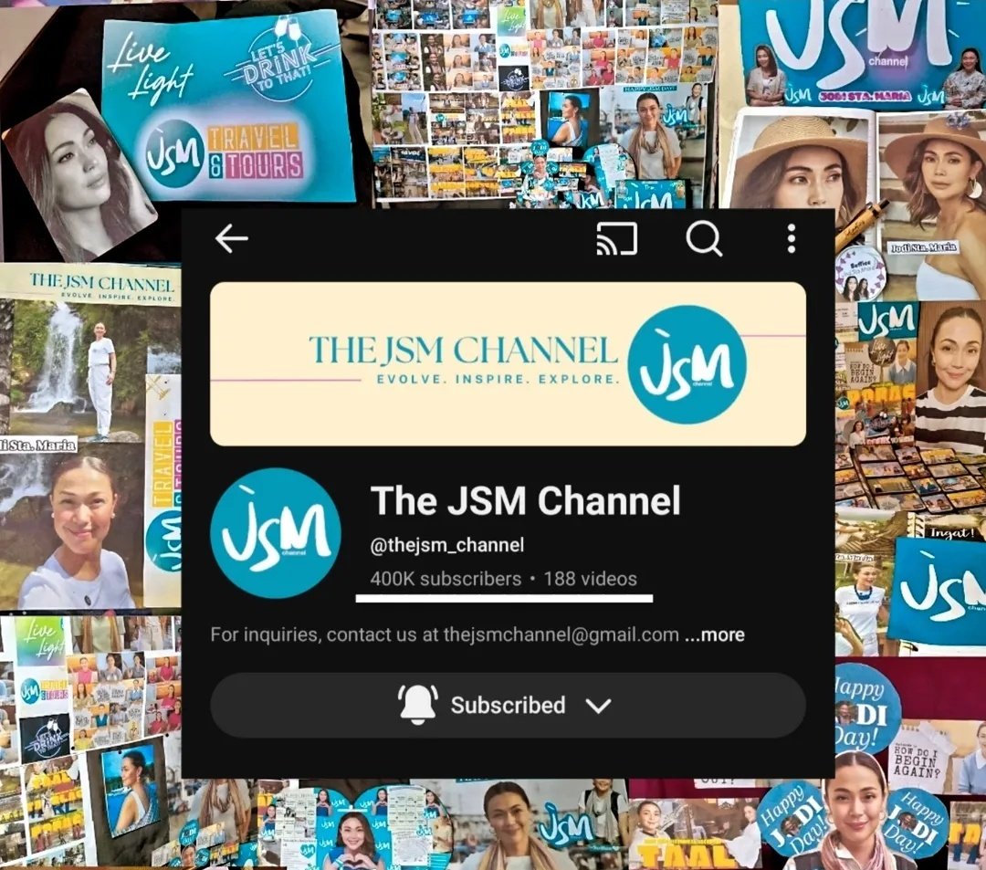 fangirl_soffiee's tweet image. Congratulations po The JSM Channel🫶 for reaching 400k subscribers on YouTube!

youtube.com/@thejsm_channe… 

Thank you Ate @JodiStaMaria  &amp;amp; the whole JSM team, for always giving us meaningful &amp;amp; inspiring content. Looking forward for more content from your team po🤍 

#thejsmchannel