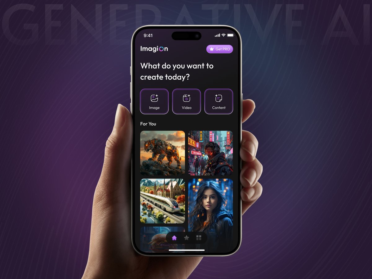 XongoLab's tweet image. Say hello to the future of AI-powered creativity! 🚀

Our Generative AI App brings images, content, and videos together in one seamless, intelligent platform.

See it on Dribbble➡️ bit.ly/4pqWiym
.
.
#GenerativeAI #AppDesign #UXDesign #UIUX #AIApp #ProductDesign