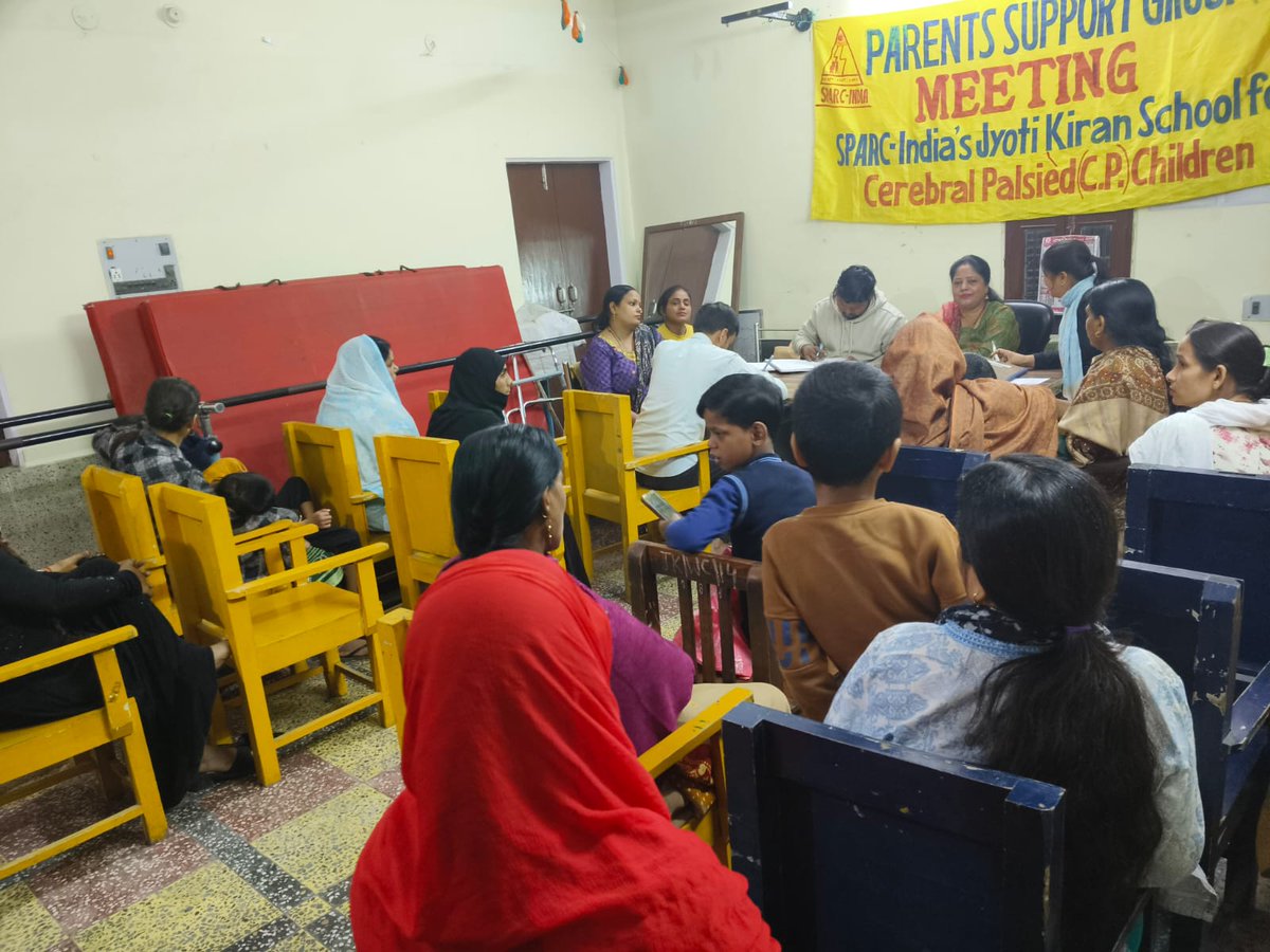 SPARCINDIA's tweet image. On 22nd November 2025, SPARC-India's Jyoti Kiran School, in collaboration with the SBI Foundation, organized a Parent Support Group (PSG) Meeting attended by 19 parents and staff members. #Childrenwithdisabilities #parentsupportgroup #Jyotikiranschool