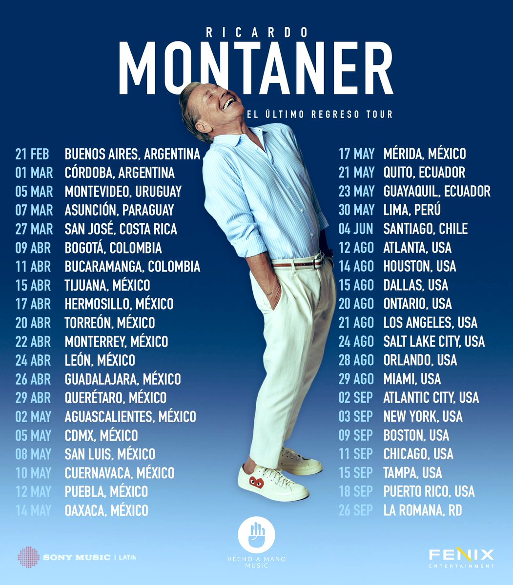Mi amanecer de hoy, varias ciudades con entradas agotadas y agregando lugares a los que tengo mucha ilusión de visitar.
Se vienen nuevos anuncios para #ElUltimoRegreso2026 
Atentos en RicardoMontaner.com 
<a href="/fenix_latam/">FENIX ENTERTAINMENT</a>