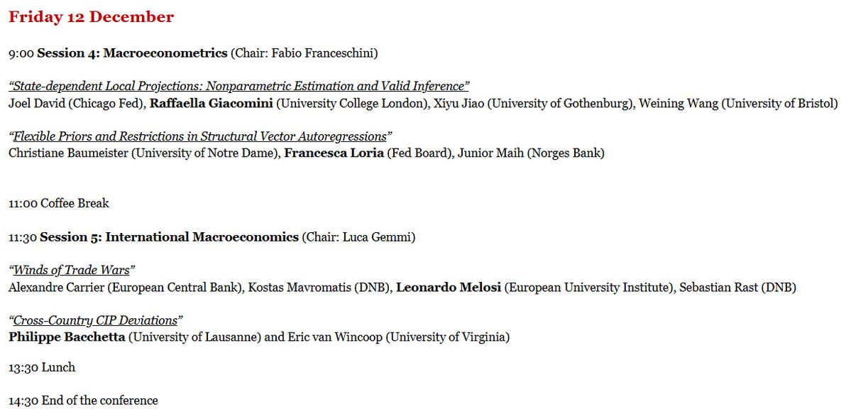 DSE_Unibo's tweet image. 📢 Proud to host the 1st Bologna Macro Meeting on December 11–12, 2025.

2 days of presentations on #beliefs, #fiscalPolicy, #macroeconometrics, and #international macro—bringing together leading scholars from institutions across Europe and the US.

🔗 sites.google.com/view/macro-uni…