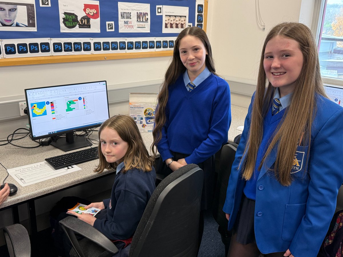 SaintMarysDerry's tweet image. We were delighted to welcome Mr Doherty and pupils from Castletown National School to our @DigSchoolhouse! 💻

The pupils produced very creative work in our Paint by Pixels Challenge using Microsoft Excel! 👾
#computationalthinking #unplugged