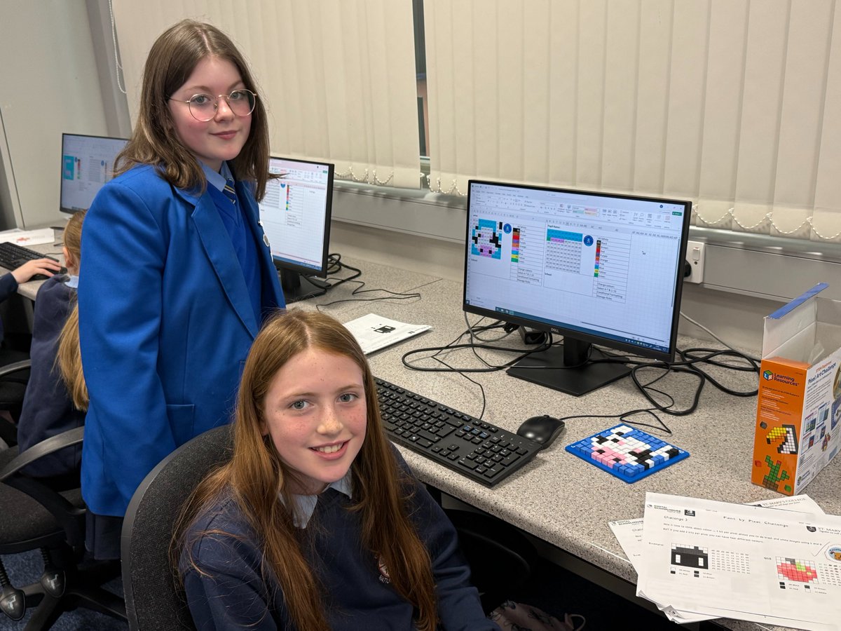 SaintMarysDerry's tweet image. We were delighted to welcome Mr Doherty and pupils from Castletown National School to our @DigSchoolhouse! 💻

The pupils produced very creative work in our Paint by Pixels Challenge using Microsoft Excel! 👾
#computationalthinking #unplugged