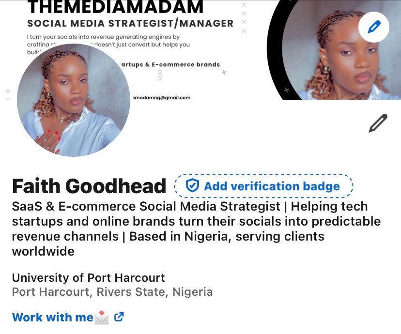 Themediamadam's tweet image. The first thing I did today is to optimize my socials to reflect who I am, who I help and how I help. 

I went from random to specific as part of my plot to become productive, dedicated and skilled.

Like @AlexHormozi said you’ll be ahead of many people if you just “START”