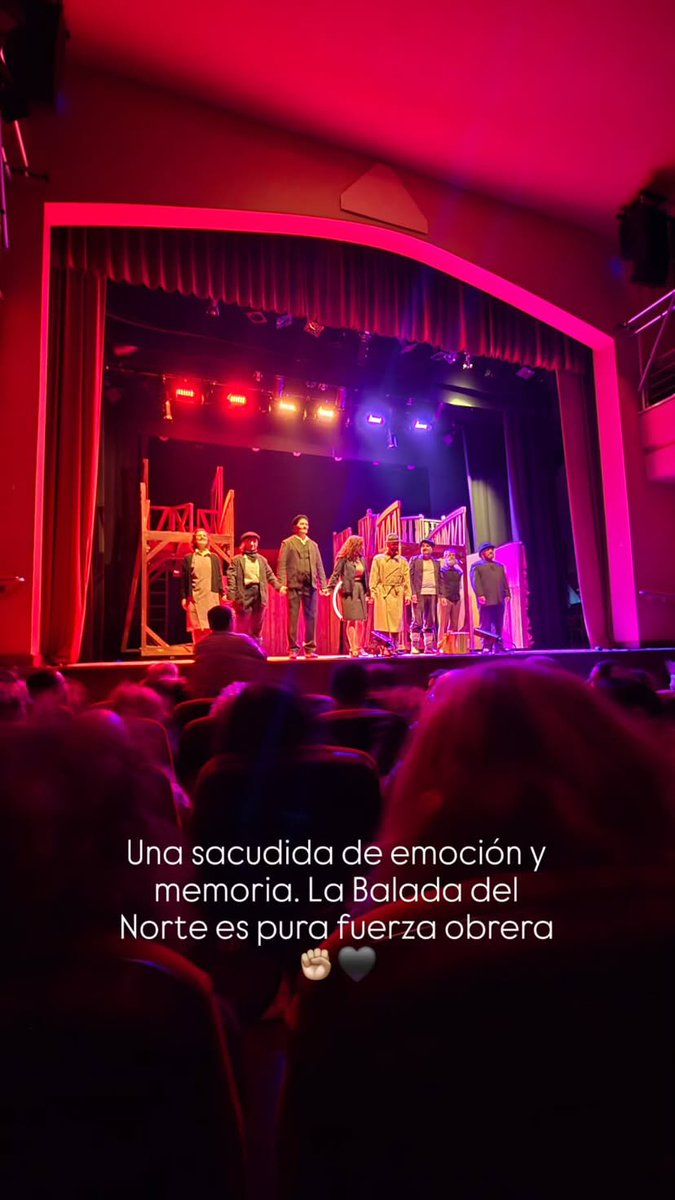 El sábado se agotaron las entradas para el estreno de "La balada del norte"⚒️ en Asturias y todavía se quedó gente fuera del teatro, que nos perdonen, habrá más ocasiones: la próxima en el <a href="/Teatrogijon/">Teatro Jovellanos</a> 4 y 5 de diciembre (aforo casi completo ya). Gracias a Saltantes🎭