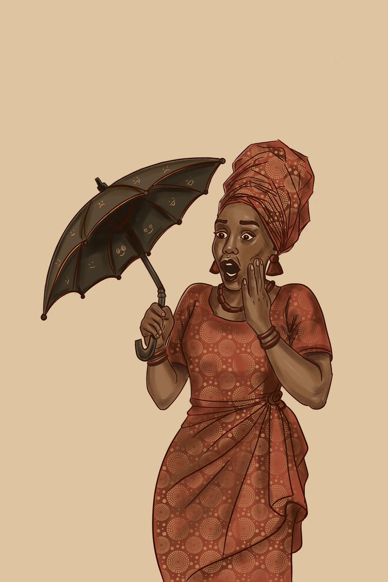 Mees_Art's tweet image. A woman, her grief, and an umbrella that hears everything.
Finally sharing this piece. 

#illustration #procreate #Storytelling