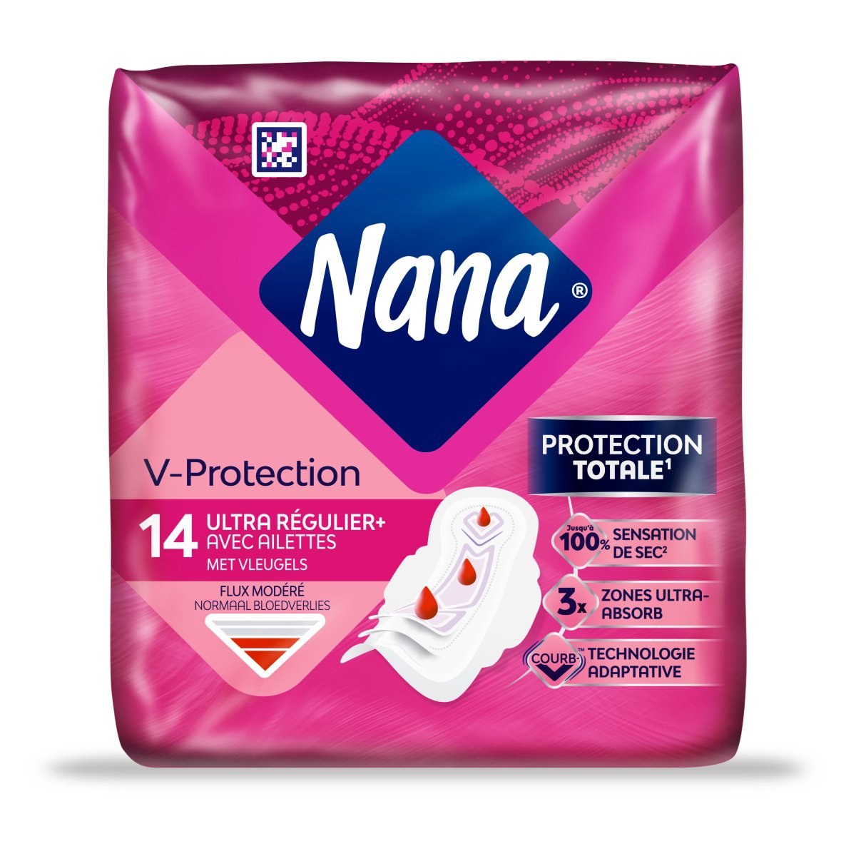 #Nana, 1ère marque d’hygiène féminine en France à intégrer le QR code #Navilens sur tous ses packagings. Grâce à ce code, les personnes déficientes visuellement peuvent découvrir facilement les infos produit. #Essity, des produits d’hygiène pour toutes &amp; tous.