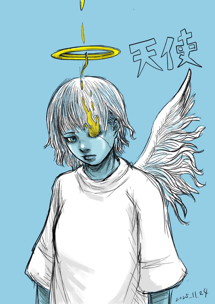 天使。 #イラスト #絵描き #ラクガキ