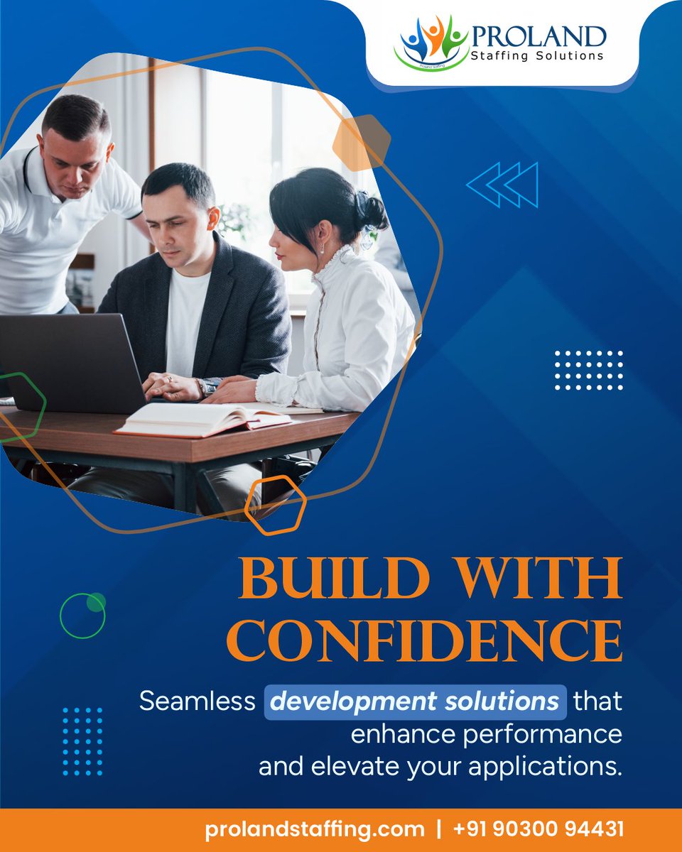 ProlandStaffing's tweet image. Build with confidence. Perform with excellence.
Proland Staffing delivers seamless development solutions that elevate your applications.
.
.
.
#ProlandStaffing #DevelopmentSolutions #TechExperts #AppDevelopment #DigitalGrowth