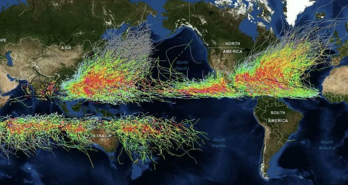 theepicmap's tweet image. OK I understand why hurricanes don’t ever cross the equator, but why don’t they touch down in South America?