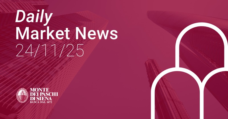 Banca_MPS's tweet photo. I listini tentano un recupero mentre l’attenzione va ai dati USA e al budget UK. Crescono al 65% le attese di un taglio #Fed a dicembre. #Dollaro stabile e #yen debole. #GasTTF ai minimi da maggio 2024 e #nichel ancora in calo.
#MpsNews #MarketNews #24Novembre