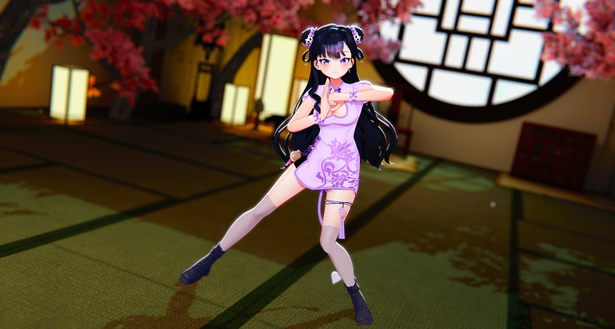 Binz_098's tweet image. 문모모 쿵푸💜
#문모모 #Warudo #MagicaCloth2 #NiloToon