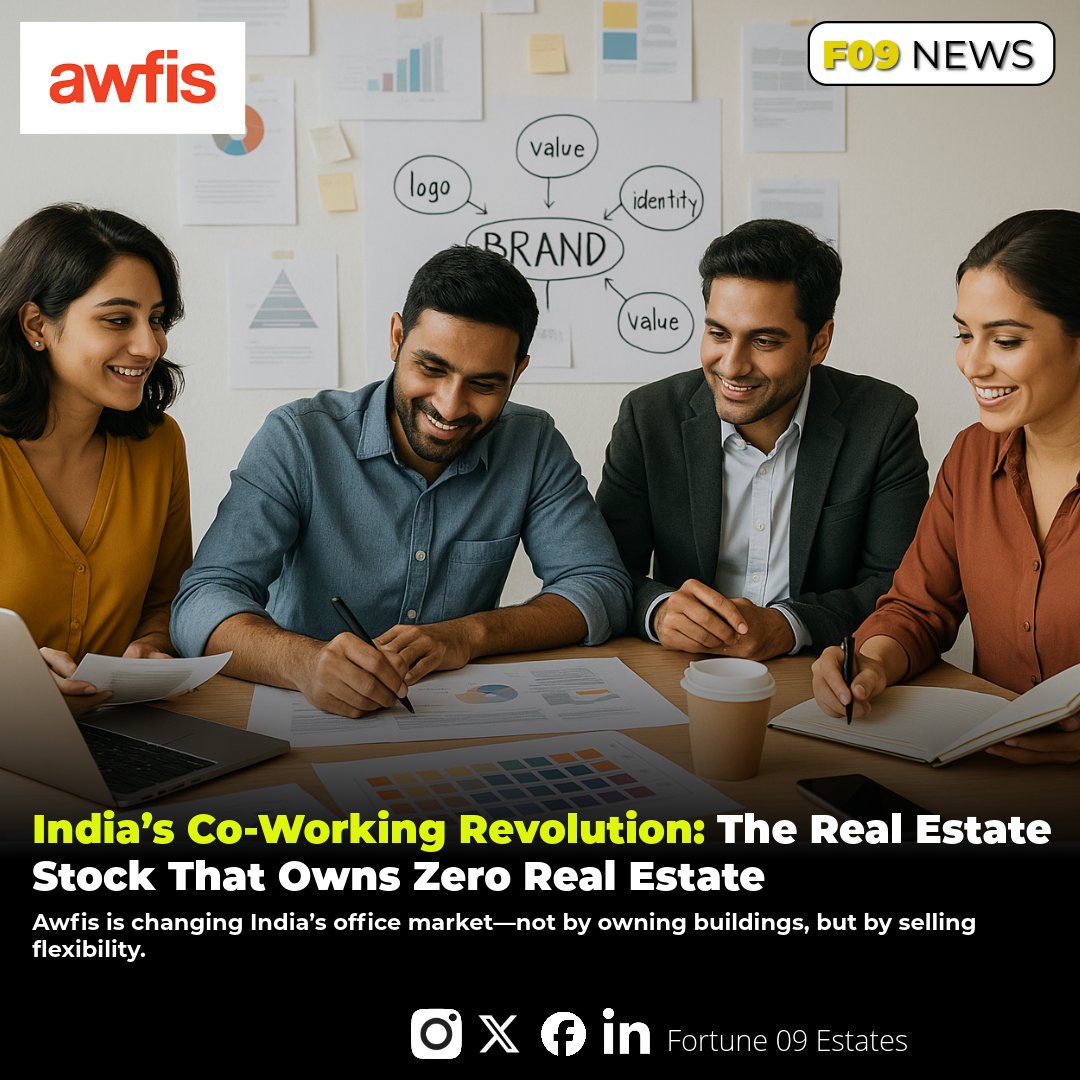 fortune09Noida's tweet image. 💼 India’s office disruptor doesn’t build offices… it fills them!

#CoworkingIndia #FlexWorkspaces #Awfis #RealEstateNews
#OfficeMarketIndia #NCRRealEstate #ManagedAggregation #HybridWorkspaces