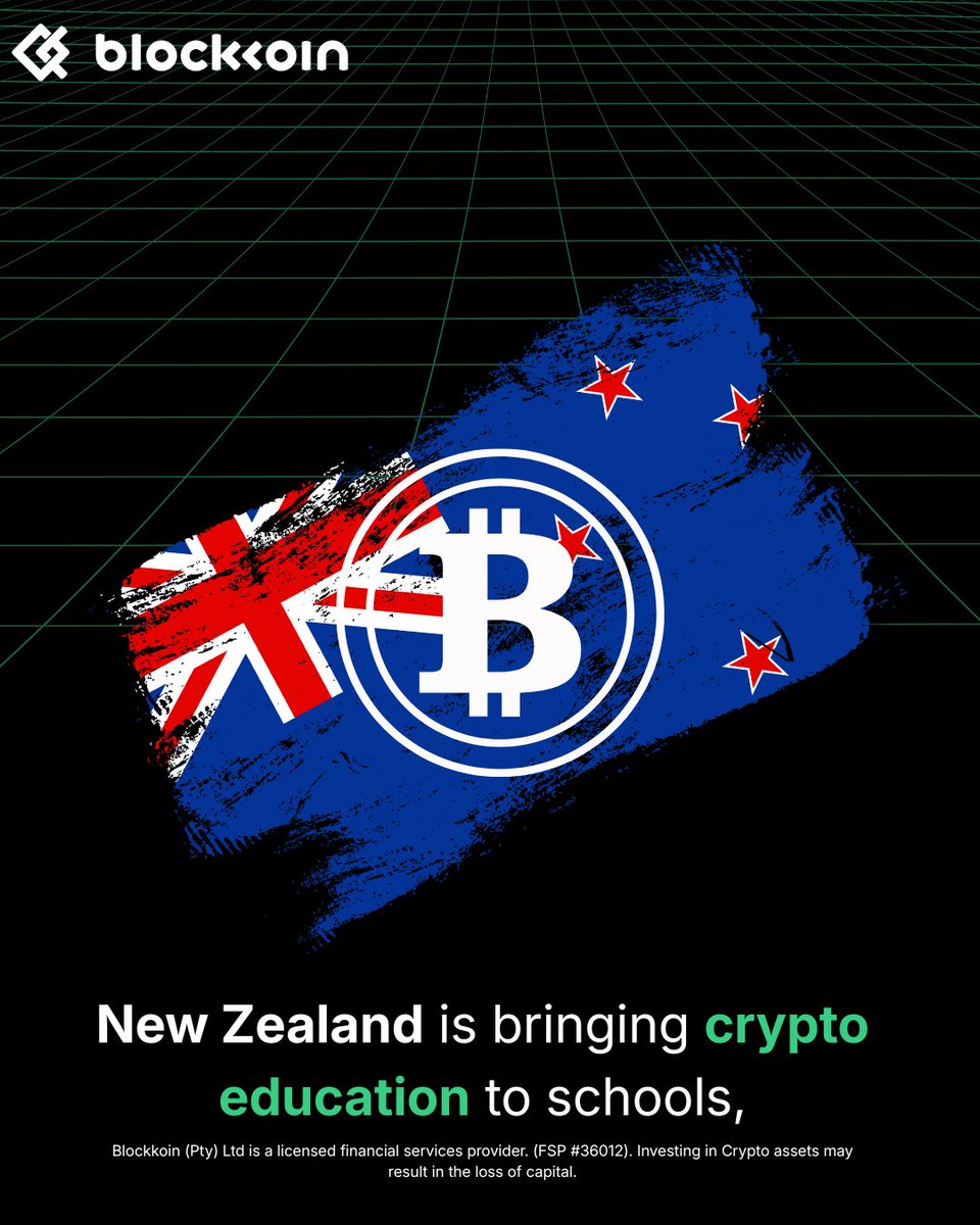 RealBlockkoin's tweet photo. JUST IN: NEW ZEALAND TO INTRODUCE CRYPTO EDUCATION IN SCHOOLS

Digital currencies will be incorporated into the financial curriculum for Years 1–10 beginning in 2026, with a full mandatory rollout set for 2027. https://t.co/CfiunJu14T