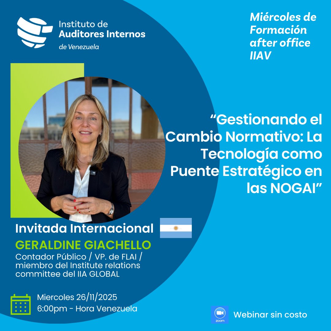 📢 ¡Estamos de Vuelta con nuestros Webinars After Office!
Este miércoles 26 de noviembre no te pierdas la oportunidad de aprender sobre:
"Gestionando el Cambio Normativo: La Tecnología como Puente Estratégico en las NOGAI"
Registrate: 
instagram.com/p/DRccRPzDsyc/…