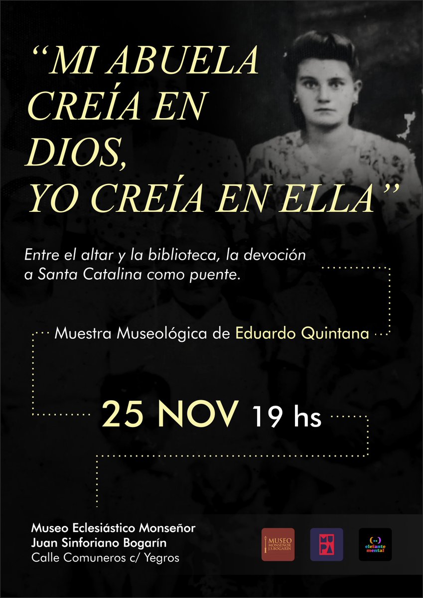 ¡Es hoy! La inauguración es este martes 25 de noviembre, a las 19:00, en el Museo Monseñor Bogarín (Comuneros y Yegros). 🕍 El músico Fabrizio Pomata ofrecerá un concierto de guitarra eléctrica. La muestra permanecerá abierta hasta diciembre. ¡Te esperemos con un brindis!