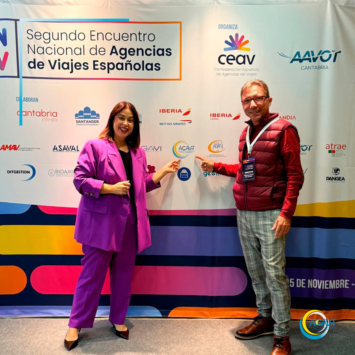 🟦 ACAVyT participa en el II Encuentro Nacional de Asociaciones de Agencias de Viajes en #Santander.

Nuestra vicepresidenta, Irene Ravelo, y el gerente, Francesco Delli Paoli, representan a Canarias en un foro clave para la colaboración y los retos del sector.