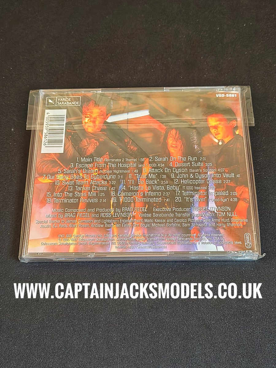 CaptainJModels's tweet image. Official Movie Soundtrack
Terminator 2 Judgment Day Special Edition

Music Composed &amp;amp; Produced By Brad Fiedel

captainjacksmodels.co.uk

#terminator #terminator2 #judgementday #captainjacksmodels #soundtrack #soundtracks #moviesoundtrack #physicalmedia #physicalmediaforever #cd