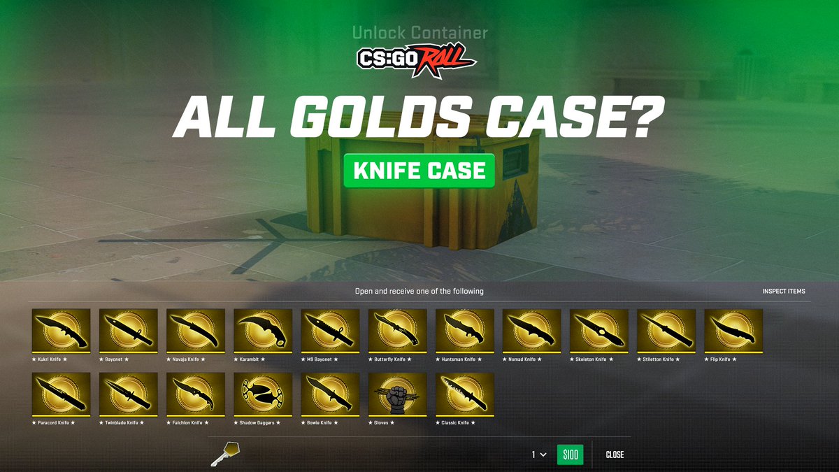 CSGORoll's tweet image. Don&apos;t worry CS2 devs... I will balance the economy out myself with this case 🧙‍♀️

What gold would you want to pull from this case?