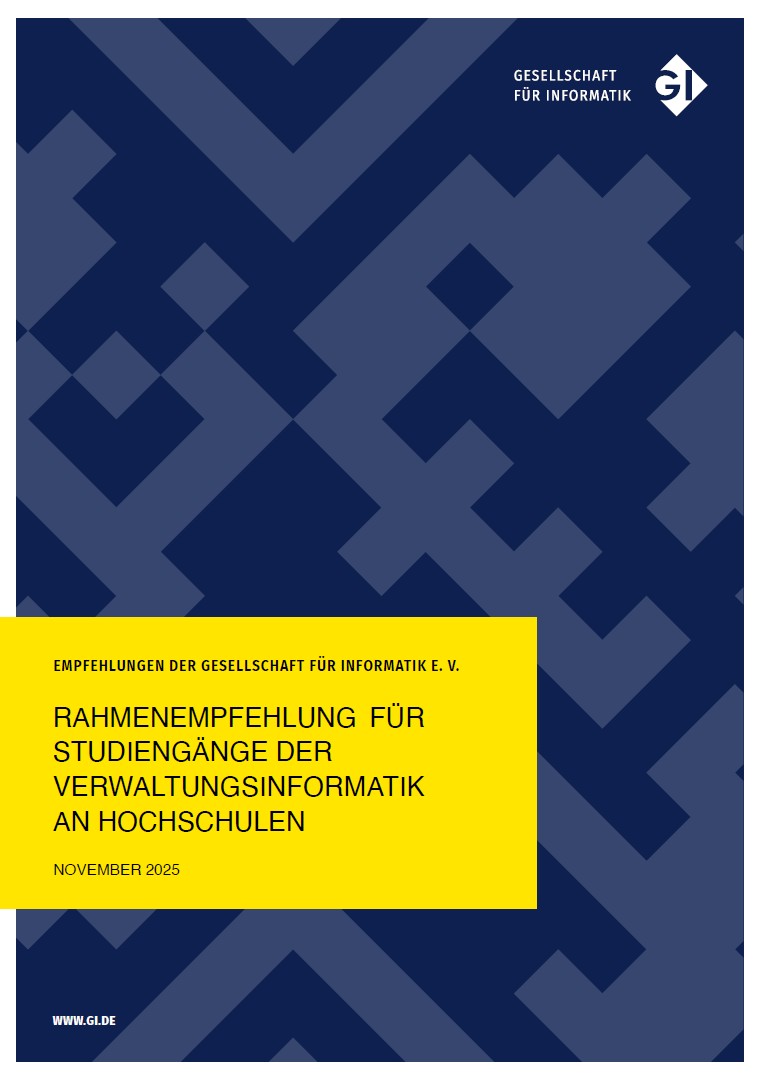 wi00194's tweet image. Ich freue mich sehr, dass die Gesellschaft für Informatik e.V. die Rahmenempfehlung für #Studiengänge der #Verwaltungsinformatik, an deren Erarbeitung ich maßgeblich mitwirken durfte, veröffentlicht hat. 

PDF: dl.gi.de/server/api/cor…