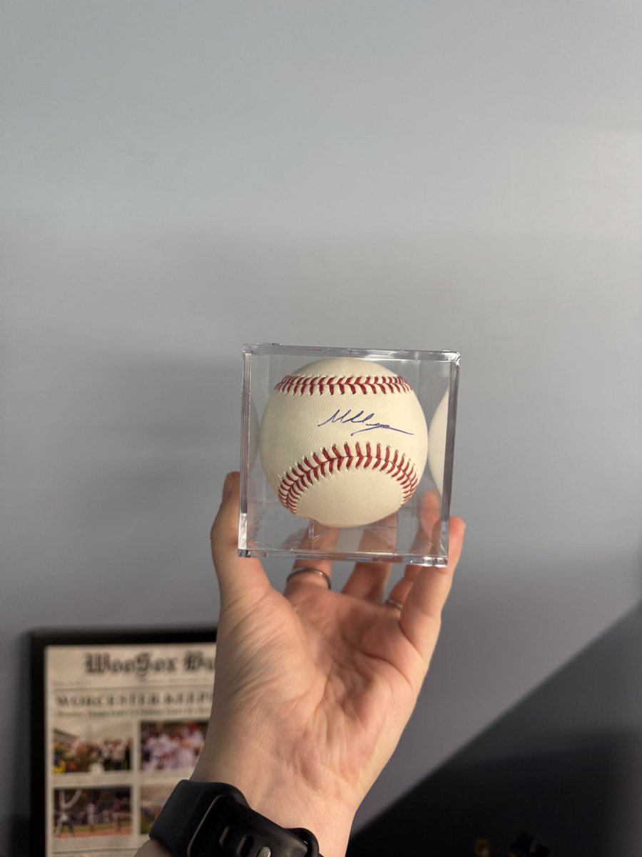 WooSox's tweet image. We have a Marcelo Mayer autographed ball that needs a good home! 🎁
#WooSoxWishList

RT for a chance to win!