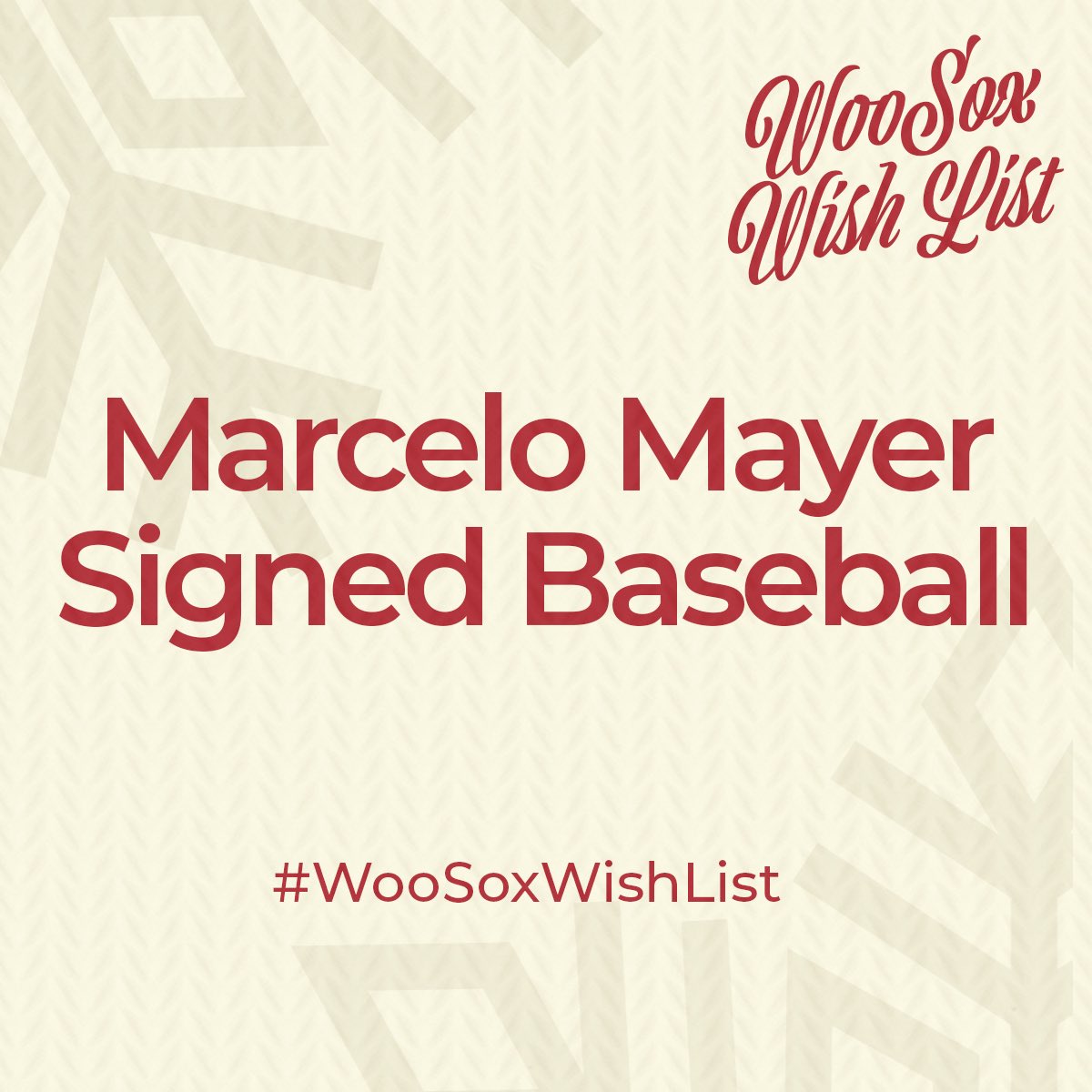 WooSox's tweet image. We have a Marcelo Mayer autographed ball that needs a good home! 🎁
#WooSoxWishList

RT for a chance to win!