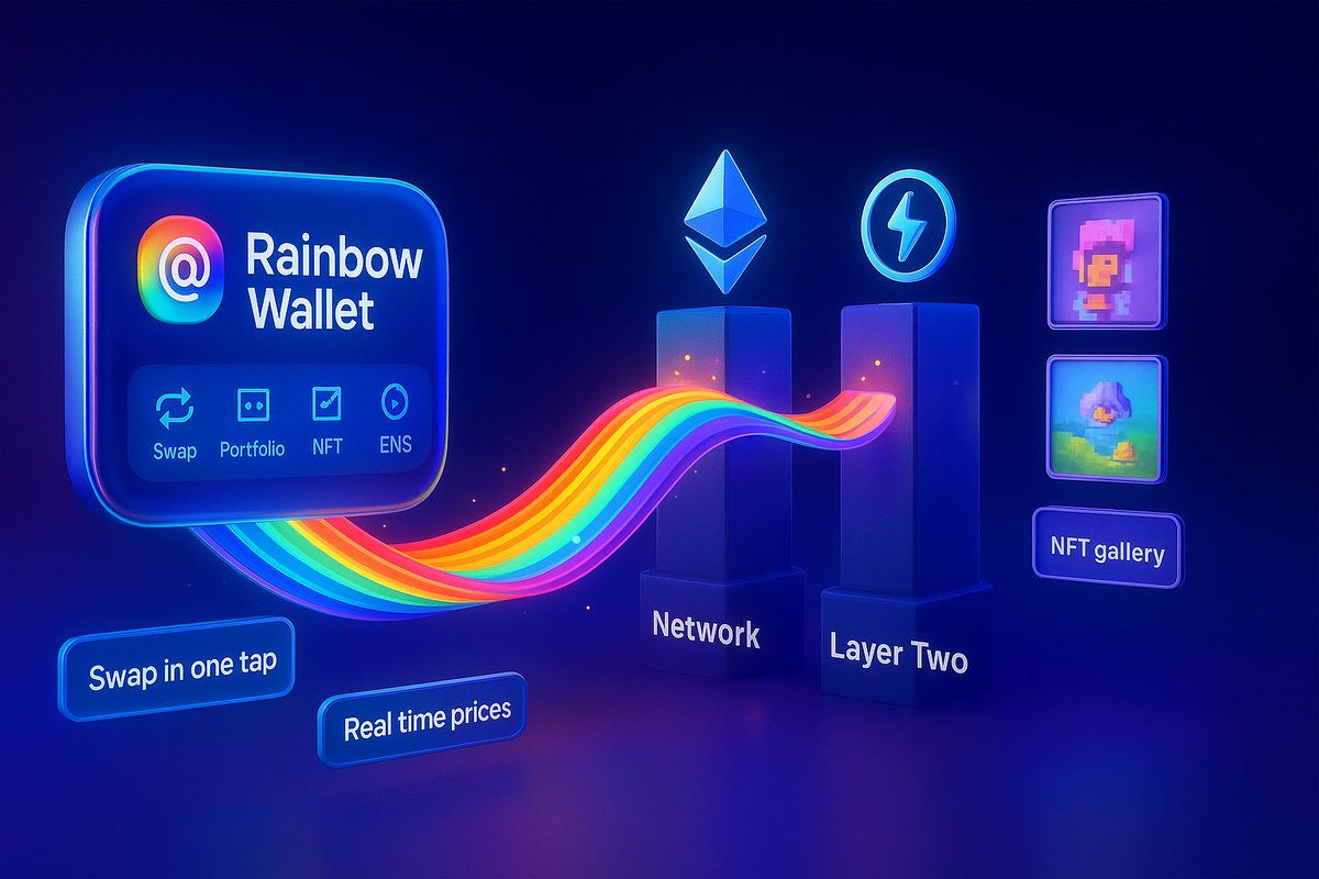 wizvicor's tweet image. Rainbow Wallet is redefining what a modern crypto wallet should be, fast, colorful, secure, and built for everyday Web3 actions. It blends simplicity with powerful features, giving users full control of their assets without sacrificing design or usability. For new users stepping…