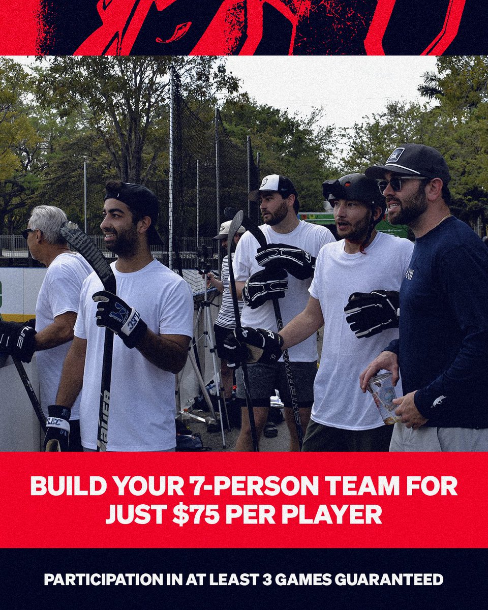 🚨 South Florida’s largest street hockey festival is coming back to South Florida!

The first 25 teams to register will each get a free signed puck- don’t wait!

Register at » FloridaPanthers.com/CatsCup