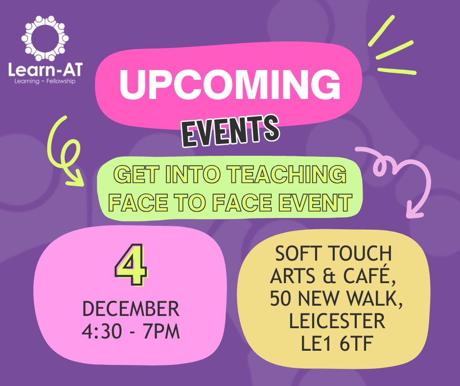 L3arnAT's tweet image. Ready to inspire the next generation?
Whether you’re a graduate, a career changer, or a student exploring your options, the Get Into Teaching event is the perfect place to find out more. docs.google.com/forms/d/1Bc7Gl…
#TrainToTeach #TeacherTraining #Equity #Wellbeing #Excellence