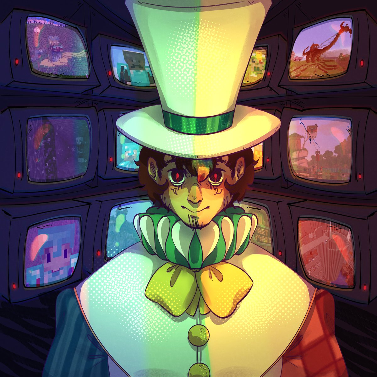 HumanIntelect's tweet image. only posting on twitter because I&apos;m proud of this
[insert Rainbow Factory sfx]
#smallishbeansfanart #Hermitcraftfanart #smallishbeans