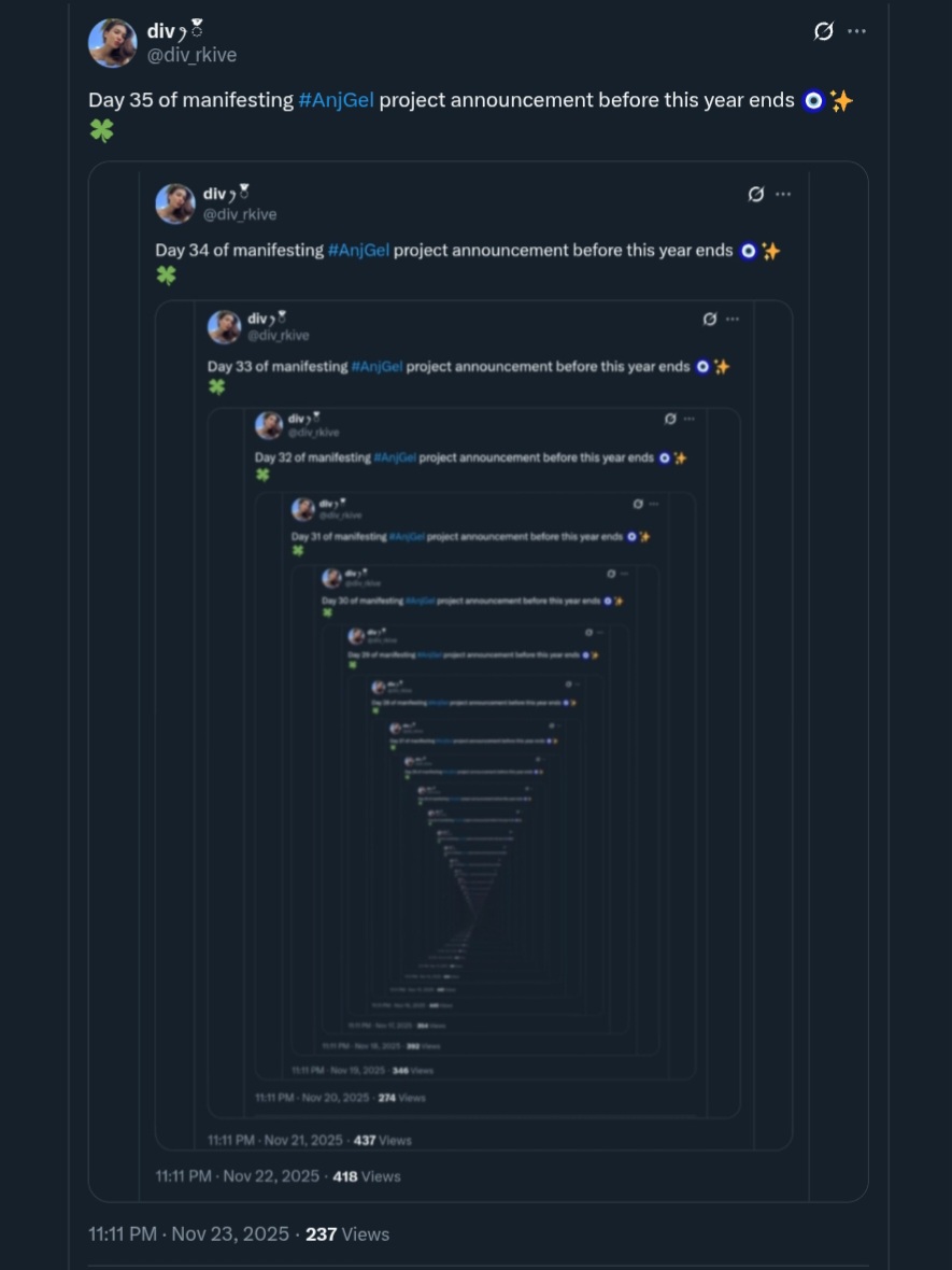 div_rkive's tweet image. Day 36 of manifesting #AnjGel project announcement before this year ends 🧿✨🍀