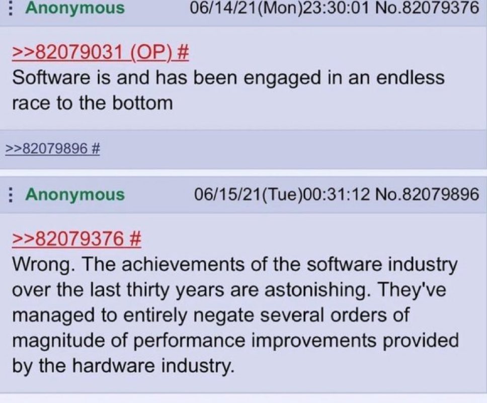 halsgenein's tweet image. Nothing on Windows works &quot;fine&quot; lol.  Things on Windows work consistently, where that consistency is in it being a slow, inefficient process.  Yeah, it does &quot;work&quot; in that you can eventually do what you wanted to, but don&apos;t you think you deserve something better?