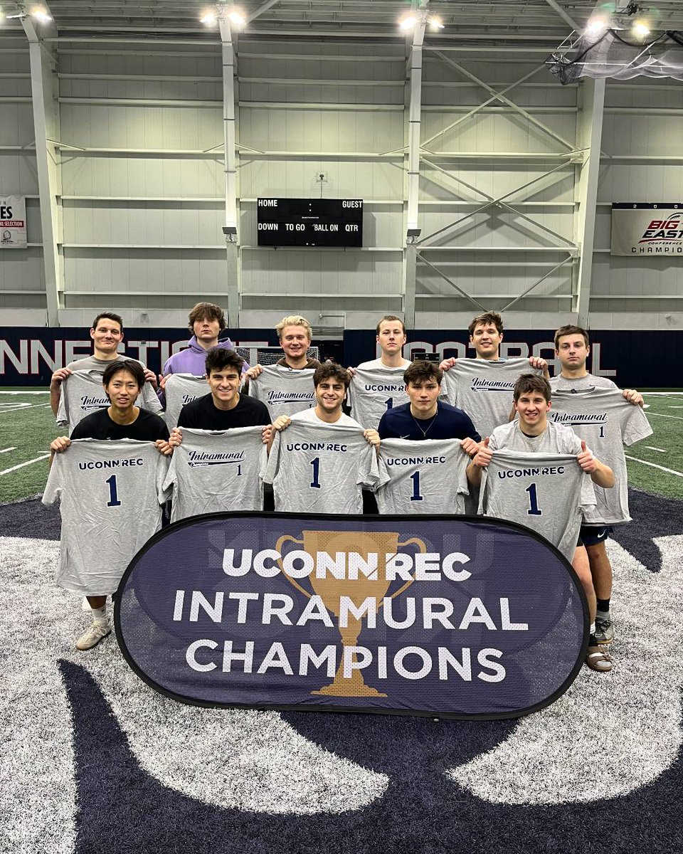 UConnRec's tweet image. Congratulations to our Fall 6v6 Soccer ⚽ Intramural Champions!

🏆 Team Aura
🏆 Estate

Huge shoutout to our officials for keeping every match running smoothly! 

#UConnRec #Intramurals