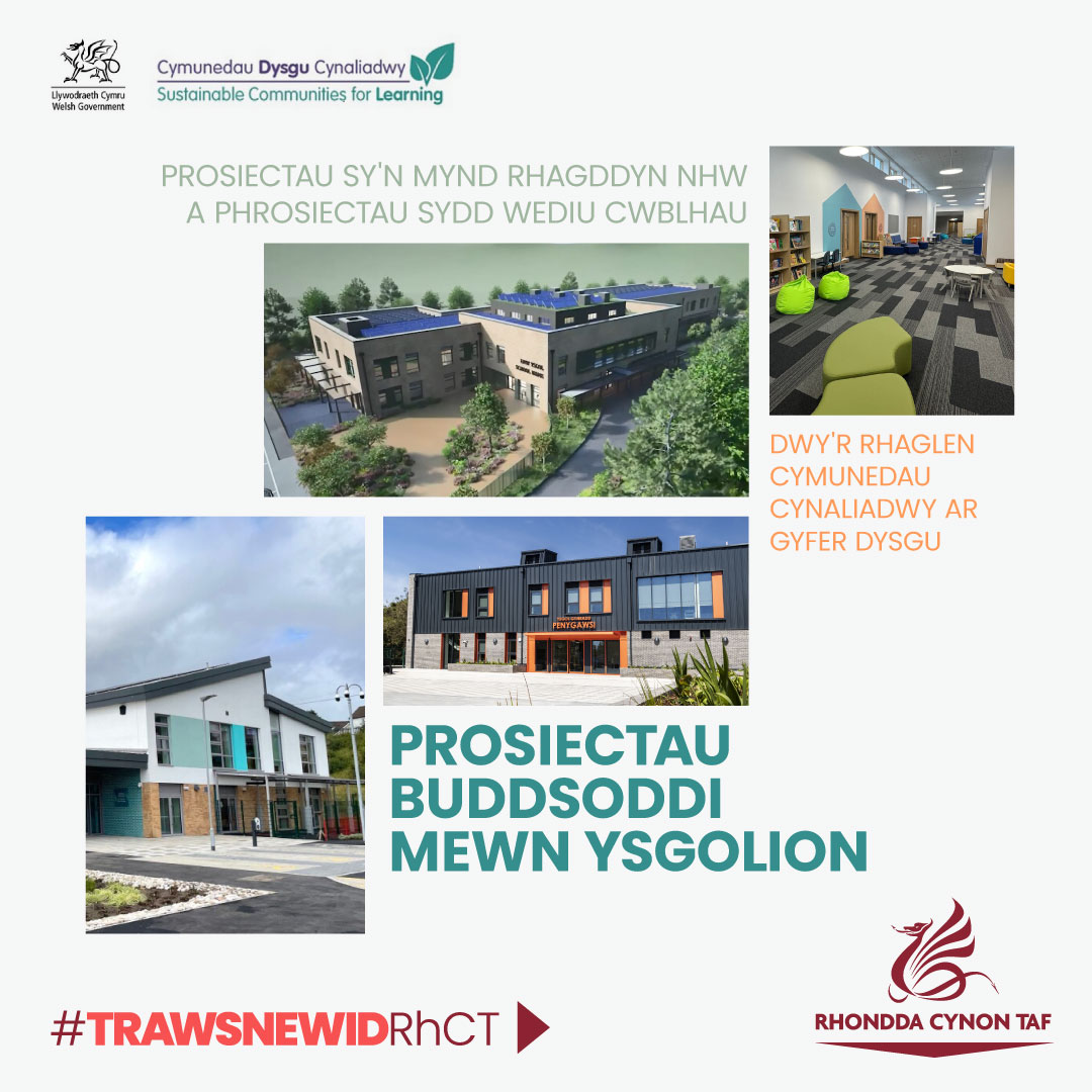 Dysgwch ragor am fuddsoddiad sylweddol y Cyngor yn ei ysgolion ar y cyd â Rhaglen Cymunedau Cynaliadwy ar gyfer Dysgu Llywodraeth Cymru i ddarparu cyfleusterau modern ar gyfer staff a disgyblion. Rhagor o wybodaeth: orlo.uk/tYTyv #TrawsnewidRhCT