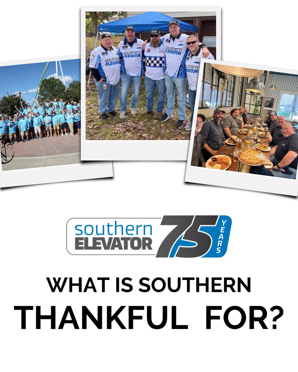 southrnelevator's tweet image. As we reflect on this season of gratitude, we’re thankful for another incredible year at Southern Elevator with the best team around!

#SouthernElevator #Thankful #SECOFamily #ElevatorExperts #TeamGrowth #CompanyCulture #ElevatorProfessionals #ElevatorMaintenance