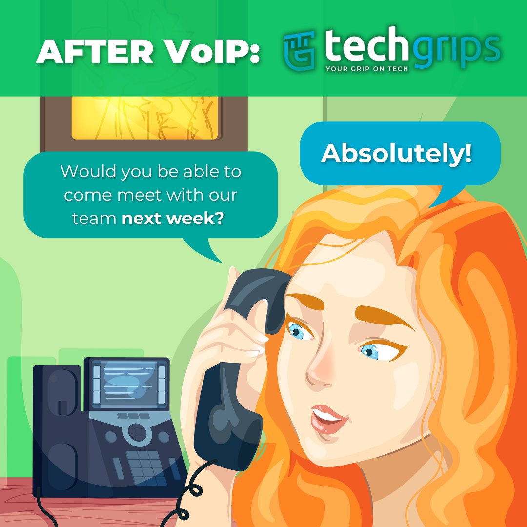 TechGripsLLC's tweet image. The difference in call quality between a traditional phone system and a modern VoIP option is night and day: time to make the switch and give your professionalism a boost! 📞

#VoIP #BusinessTechnology #ClearCalls #ITSupport #CommunicationTools #ModernWorkplace