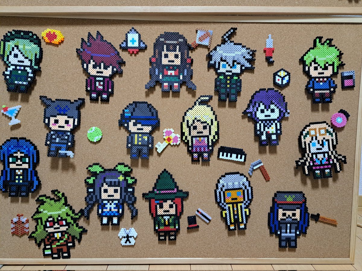 haduki02dgrp's tweet image. ダンガンロンパ15周年おめでとうございます!
去年からやり出したアイロンビーズでたくさん作ってみました!!
#ダンガンロンパ15周年 
#ダンガンロンパ 
#スーパーダンガンロンパ2 
#ニューダンガンロンパV３ 
#絶対絶望少女
#ダンガンロンパ3