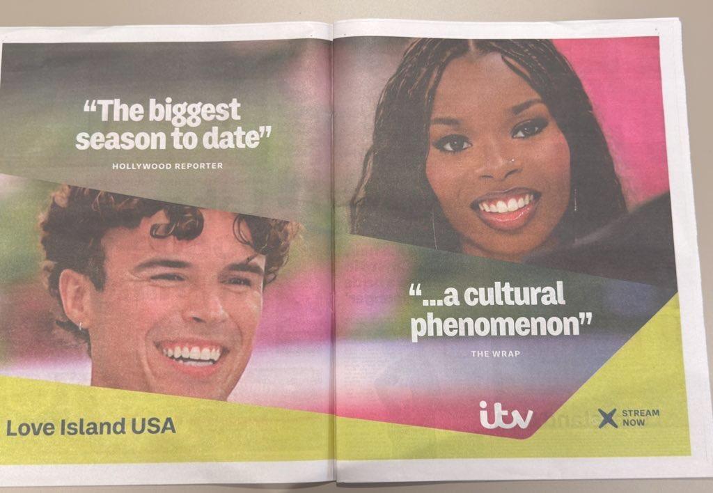 mogal64's tweet image. Bigger than the program indeed . iTV in the UK is advertising their season all over with their pictures everywhere in newspapers and on TV.