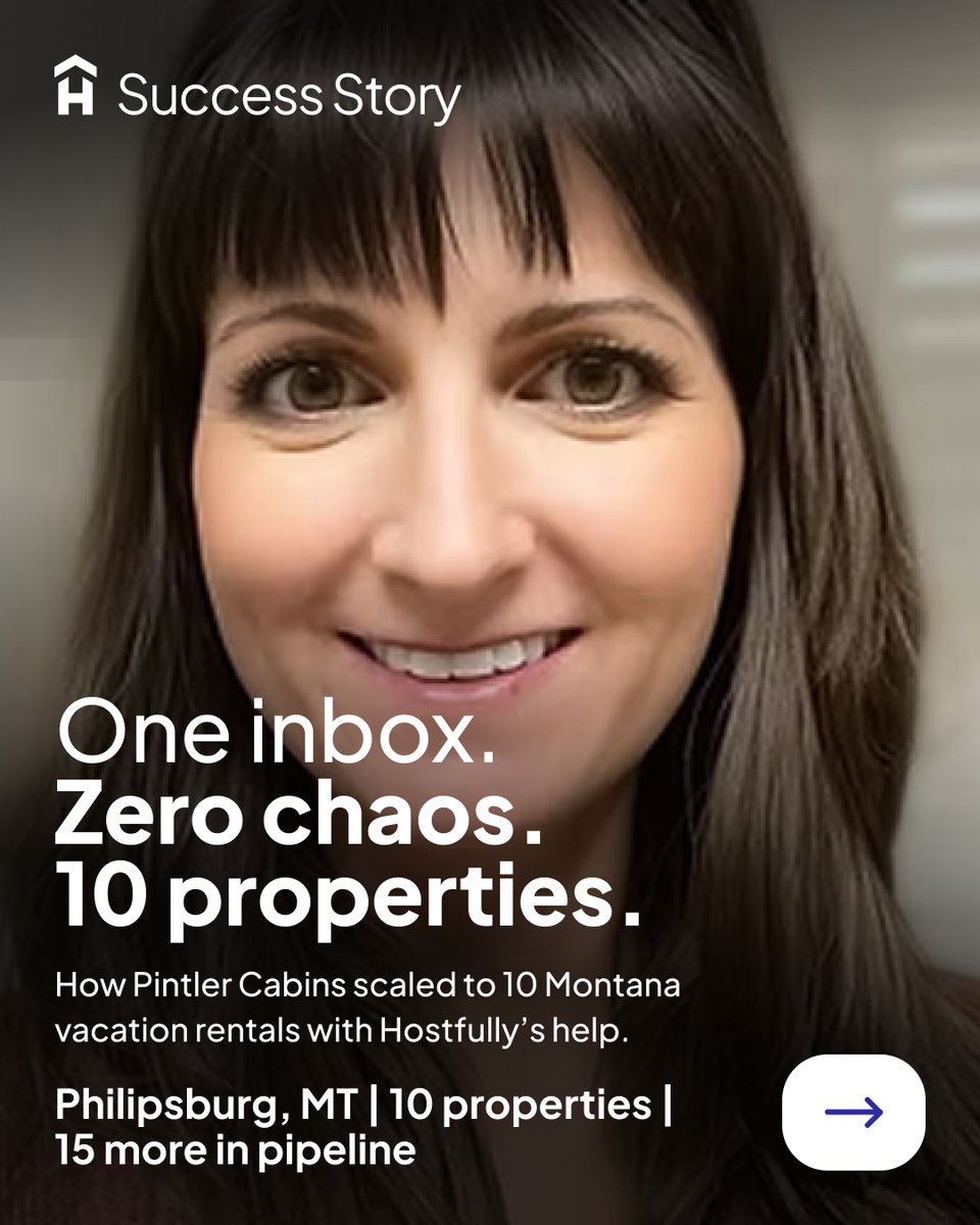 hostfully's tweet image. Pintler Cabins turned scattered communication into a smooth workflow using Hostfully, growing to ten properties with a waitlist ready for more.
Full story 👉 hostfully.com/case-studies/p…

#STRtech #UnifiedInbox