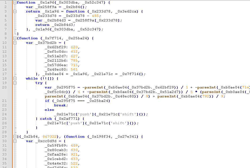 vmray's tweet image. 🔥  We recently uncovered a multi-stage attack chain that starts with a heavily obfuscated and bloated JScript which downloads the next-stage PowerShell script. This script contains an AES-encrypted, Base64-encoded blob that unfolds into a .NET injector. 

This injector…