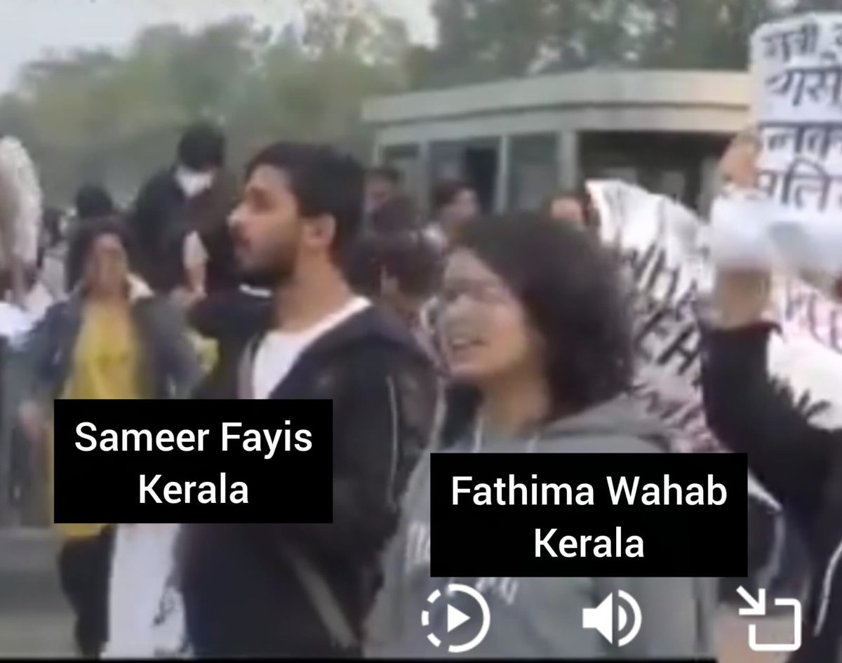 erbmjha's tweet image. These two ugly Urban Naxalis are Sameer Fayis and Fathima Wahab from Kerala.

They were shouting slogans in support of Maoist Hidma in the name of Delhi Air pollution.