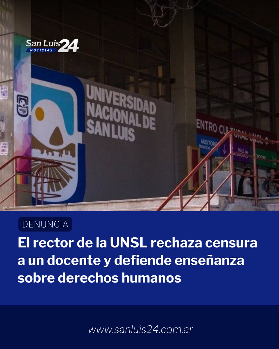sanluis24ok's tweet image. ❌El rector de la Universidad Nacional de San Luis (UNSL), Raúl Gil, se pronunció en una carta abierta tras la denuncia de presunta censura en la asignatura Biología Molecular e Ingeniería Genética a un docente.

📰Leé más en sanluis24.com.ar

#Rechazo #Censura #Rector