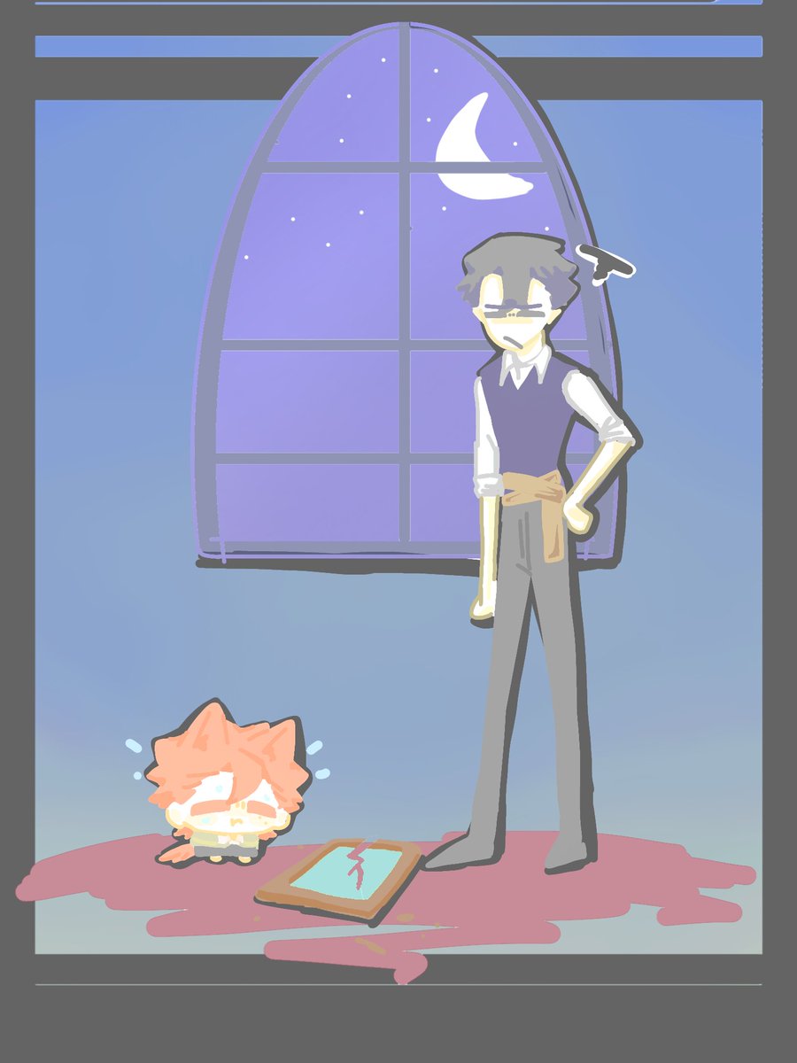 尝试练习了场景）不过我色感不好，p1是对象帮我改过的版本，p2是我的原图
#deadplate #VinceRody