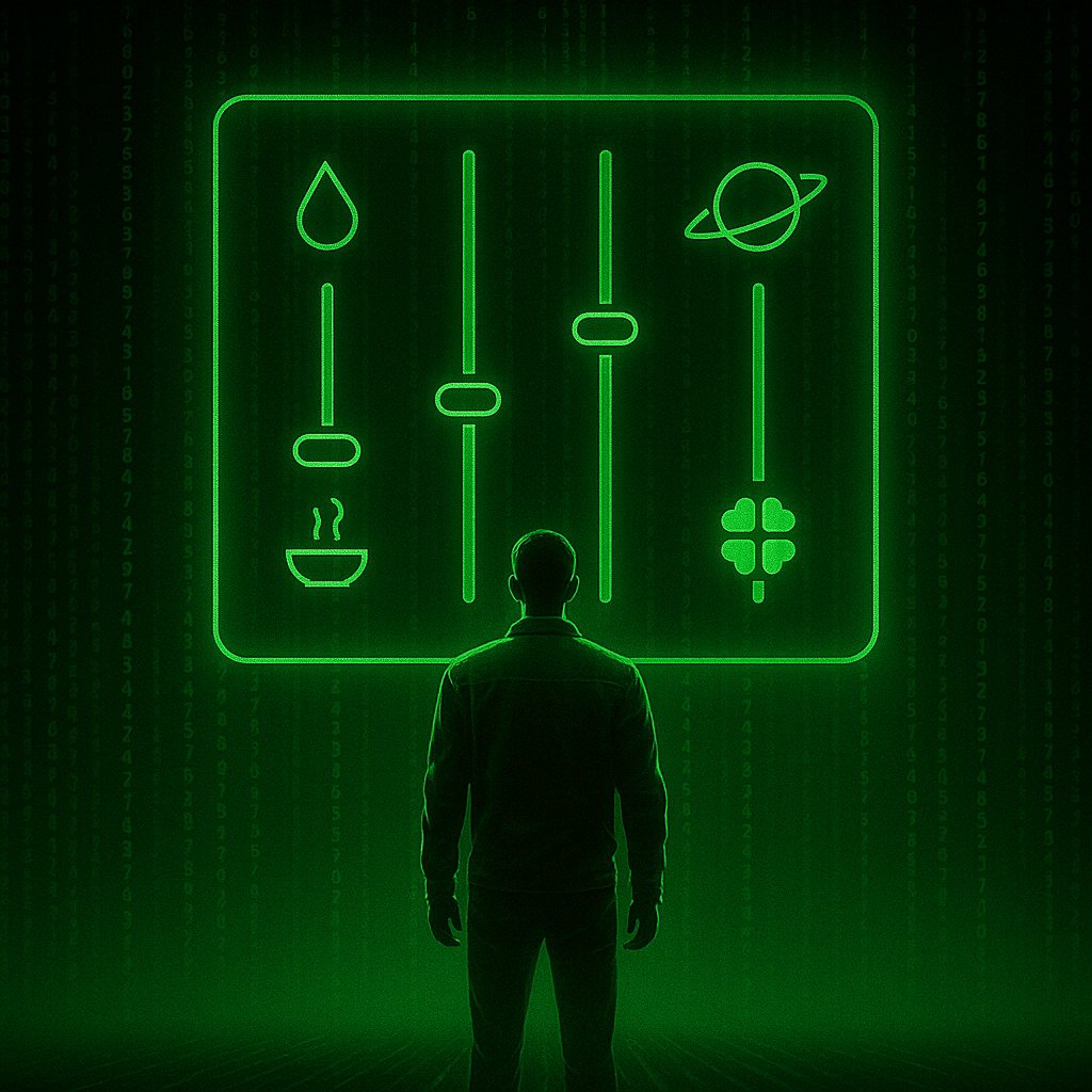 Simulation_Wiki's tweet image. Imagine you had the ability to tweak one parameter in the Simulation. What would you change about our reality? Something simple, like letting people see air quality with their eyes or needing food only once a week? Or would you go for something more fundamental?