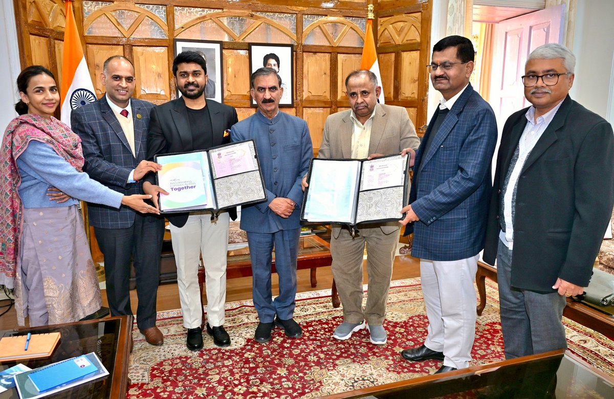 SukhuSukhvinder's tweet image. आज हिमाचल प्रदेश वन विभाग ने सिंगापुर स्थित कंपनी प्रोक्लाइम के साथ एक महत्वपूर्ण समझौता-ज्ञापन हस्ताक्षरित किया गया। प्रदेश सरकार की ओर से वन-बल प्रमुख डॉ. संजय सूद जी और कंपनी की ओर से मुख्य कार्यकारी अधिकारी केविन कुमार कंदसामी जी ने इस MoU पर हस्ताक्षर किए।

यह साझेदारी…