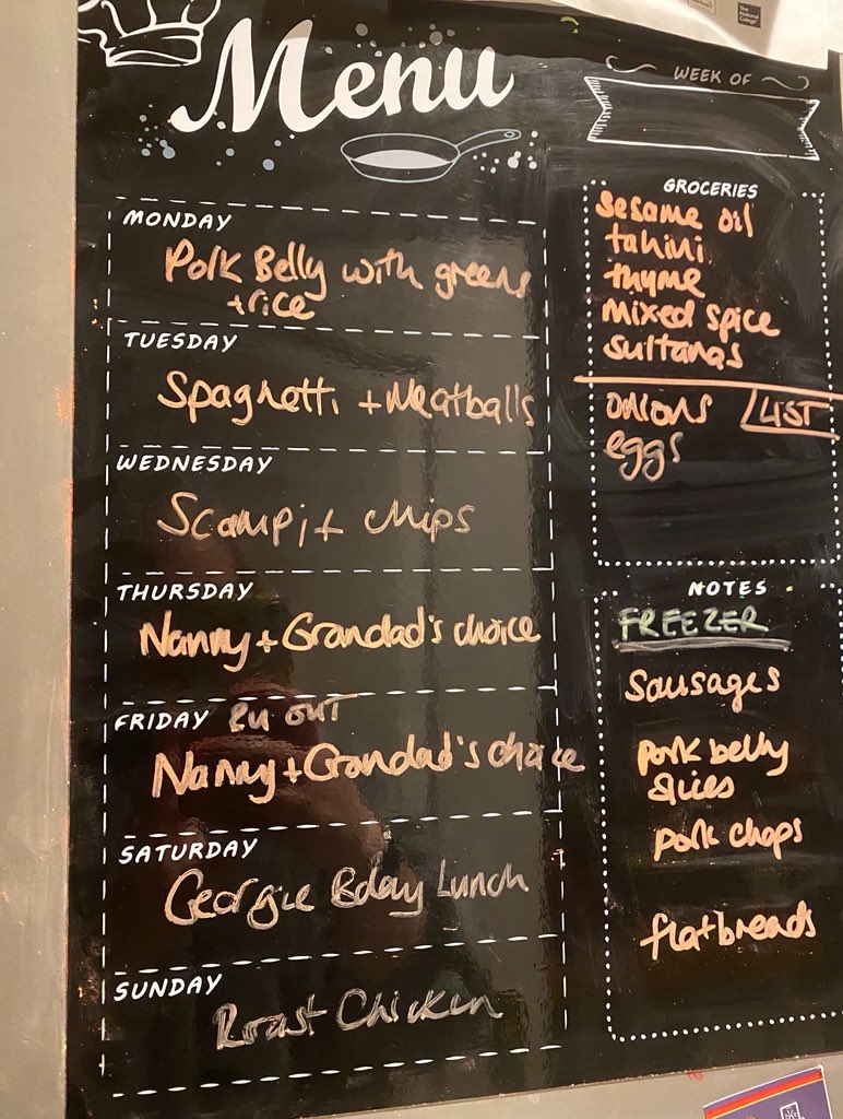 Brucey1's tweet image. This week’s #menu for those who care… #food #magneticmenumumma #whatsfordinner