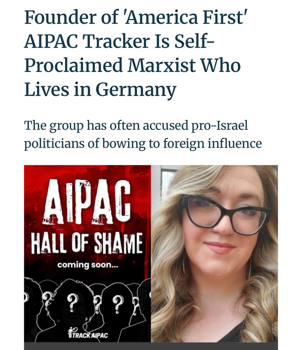 EYakoby's tweet image. BREAKING: The founder of “Track AIPAC” — the group smearing pro-Israel U.S. politicians as “foreign agents” — is a self-proclaimed Marxist living in Germany.

She’s lived in Kuwait, the Philippines, and now Germany, all while volunteering with various U.S. left-wing groups.