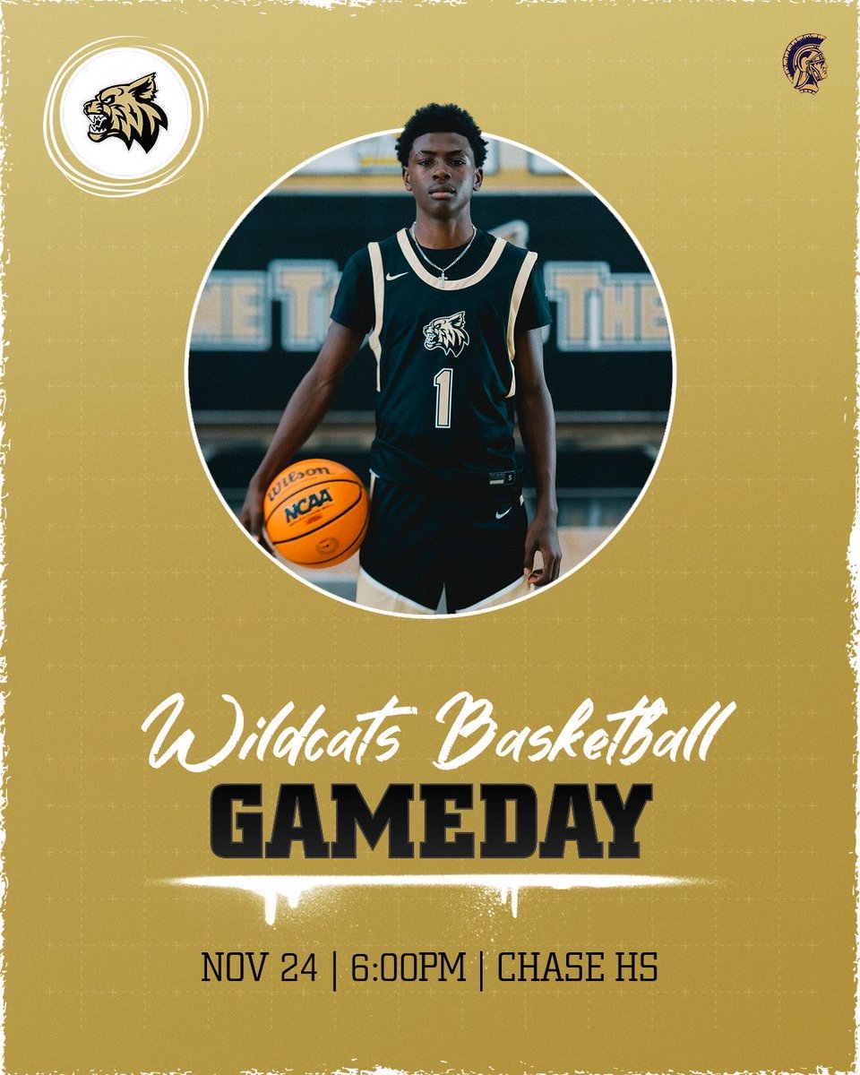 We will tip-off our season tonight at Chase High School! JV Boys will begin at 4:30PM, followed by Varsity Boys at 6:00PM. Let’s get a dub Wildcats! 
#WeBelieve #DoMoreSayLess 🐾⏳